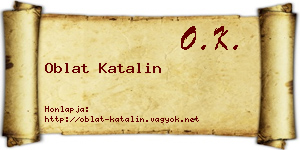 Oblat Katalin névjegykártya