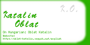 katalin oblat business card